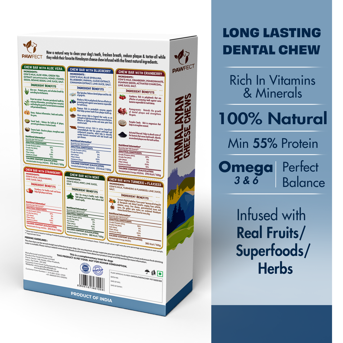 Pawfect Himalaya Variety // Natural and long-lasting chew bones (6 pieces)