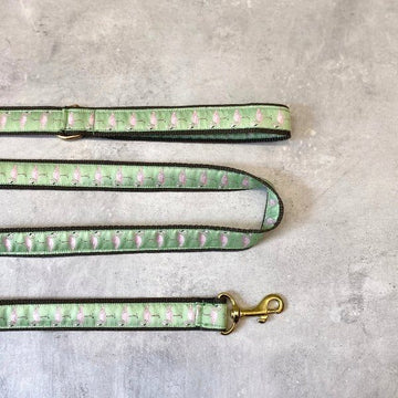 Hunni Flamingo // Handmade dog leash with brass details (flamingo)