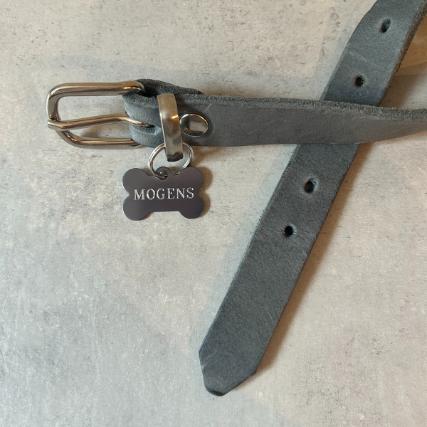 Dog tag // Standard bone small (gray)