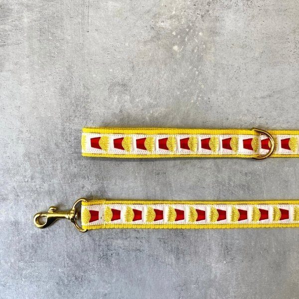 Hunni Fries // Handmade dog leash with brass details (French fries)