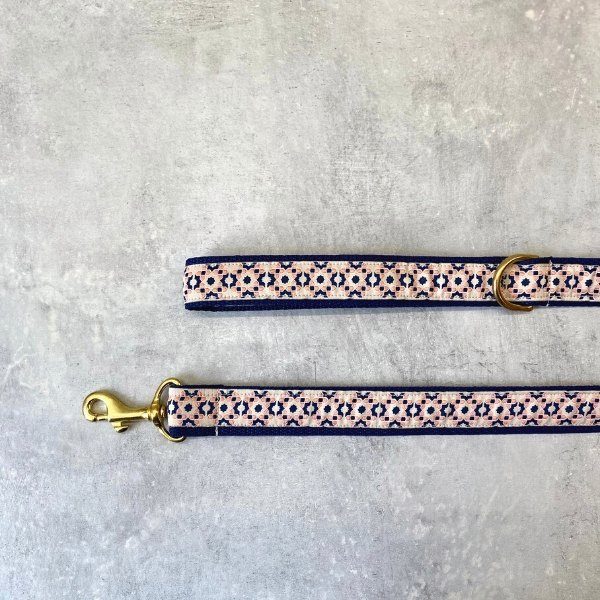 Hunni Mosaic // Handmade dog leash with brass details (mosaic)