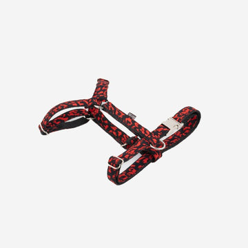 Brott Conesa // Adjustable h-harness for dogs (red leopard)