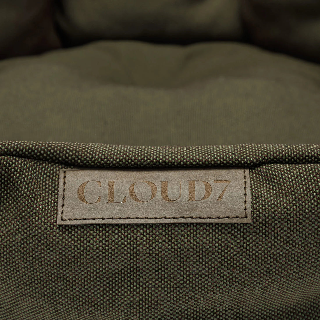 Cloud7 Basket Lazy // Round dog basket with soft inner cushion (olive)