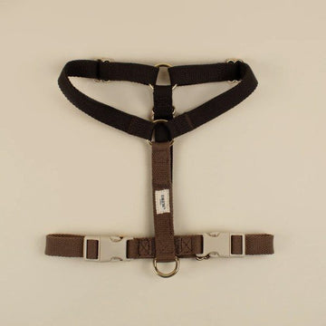 Drew's Dogwear Chocolate // Adjustable Y-harness (dark brown)