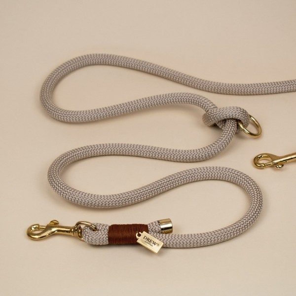 Drew's Dogwear Chailatte // Adjustable and soft rope leash (beige)