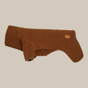 Drew's Dogwear Milo // Blød hundesweater i teddy (brun)