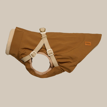 Drew's Dogwear Zermatt // Vandafvisende step-in hundejakke (brun)