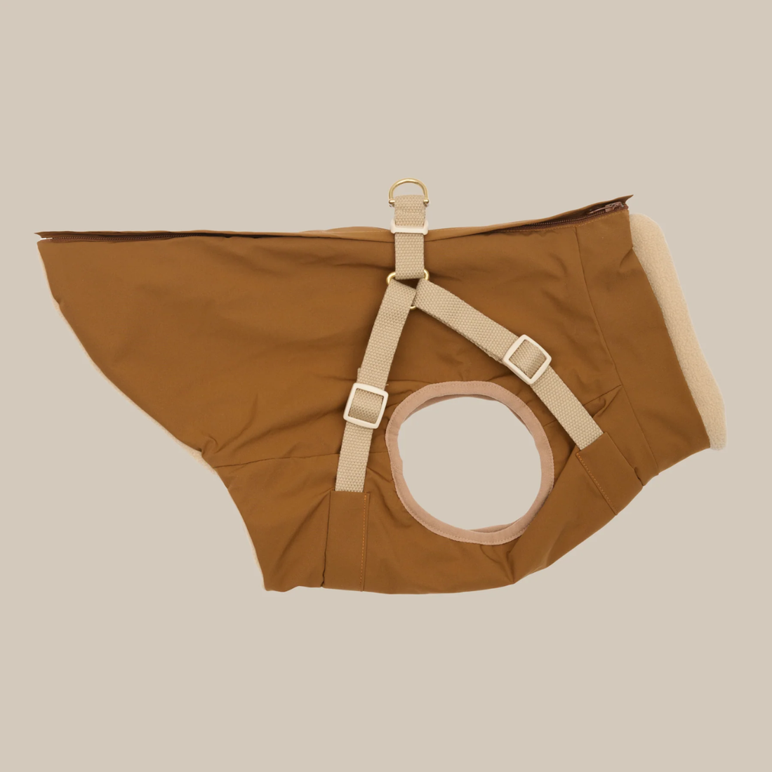Drew's Dogwear Zermatt // Vandafvisende step-in hundejakke (brun)