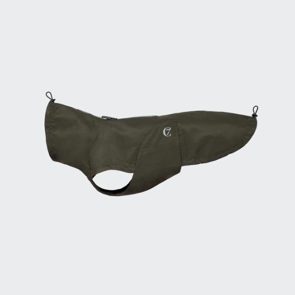 Cloud7 Dublin // Rain jacket for dachshunds (dark olive)
