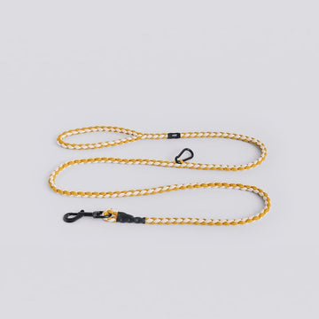 HAY Dogs Braided // Flettet hundeline i genanvendt nylon (gul/creme)