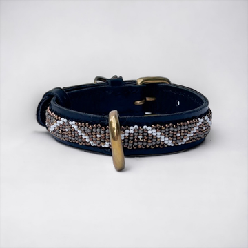 Zinj Kabaka mist // Handmade beaded dog collar