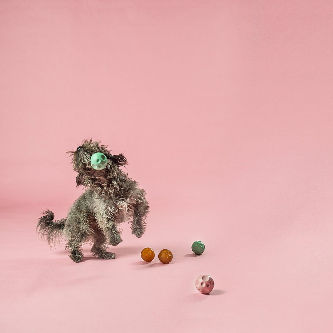 Hevea // Moonball Ball and activity toy (pink)