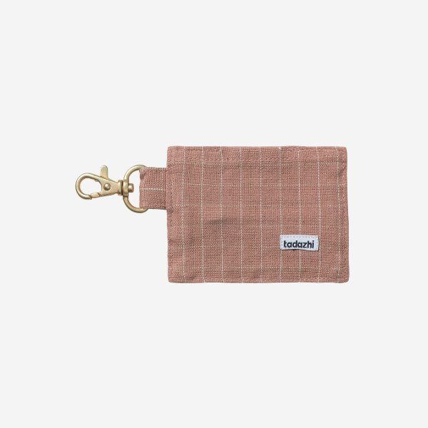 Tadazhi Poop Bag // Organic cotton waste bag holder (check rose)