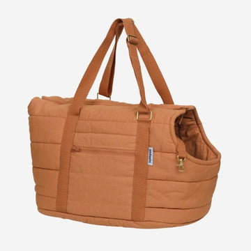 Tadazhi Rio // Organic cotton dog carrier bag (light brown)