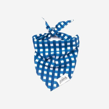 Classic Blue Check // Dog bandana with blue checks