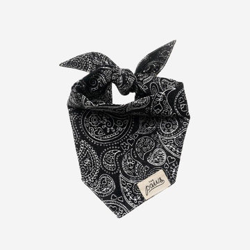 Obie // Dog bandana in paisley pattern (black)
