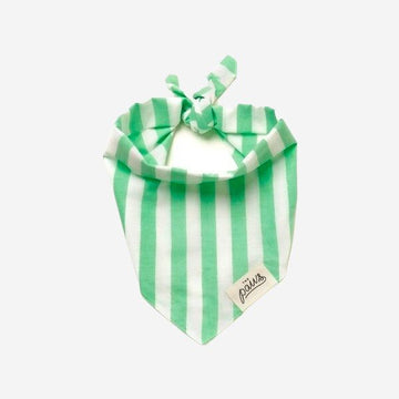 Lolly Green // Dog bandana with stripes (green)