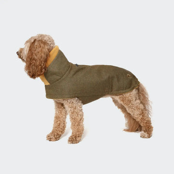 Cloud7 Brooklyn // Warm dog jacket (flannel autumn green)