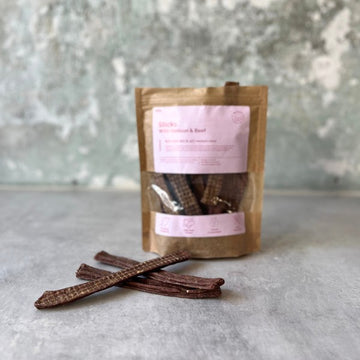 Buddy Sticks // Chew snacks made from cowhide and deer meat