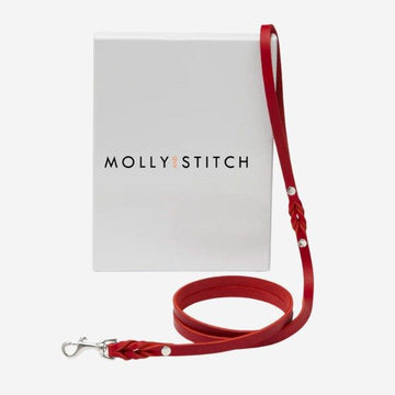 Butter Red City leash // City dog leash in soft leather (red)