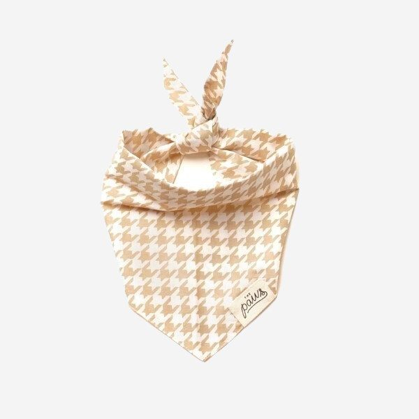 Classic Dune // Dog bandana in classic checks (beige-white)