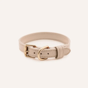 Cafide Jala // Vegansk læderhalsbånd (beige)