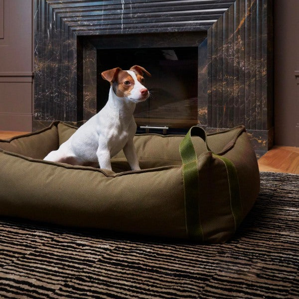 Cloud7 Boost // Soft dog bed in durable canvas (olive)
