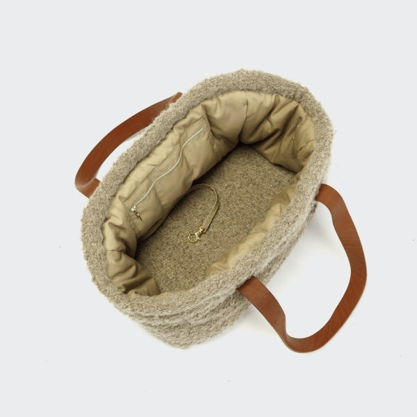 Cloud7 Verona // Luxury dog bag in wool (beige)