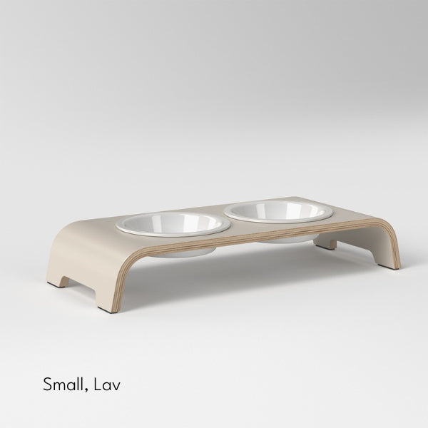 DogBar, Porcelain Bowls // Feeding station for water and food (beige)