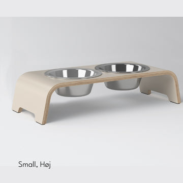 DogBar, Steel Bowls // Feeding station for water and food (beige)