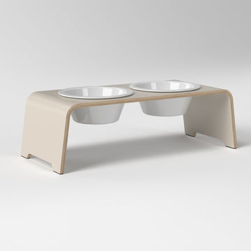 DogBar, Porcelain Bowls // Feeding station for water and food (beige)