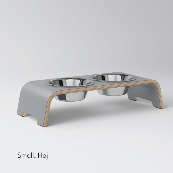 DogBar, Steel Bowls // Feeding station for water and food (gray)