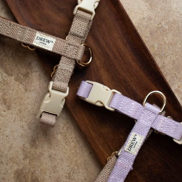 Drew's Dogwear Lavender // Adjustable Y-harness (purple/beige)