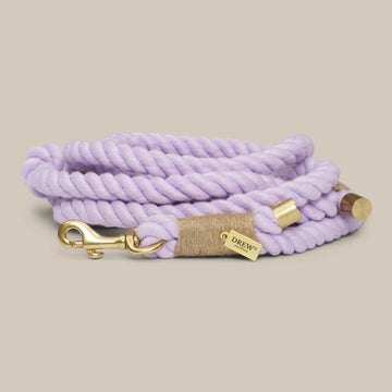 Drew's Dogwear Lavender // Soft rope braided dog leash (purple)