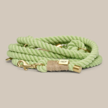 Drew's Dogwear Lime // Soft rope braided dog leash (green)