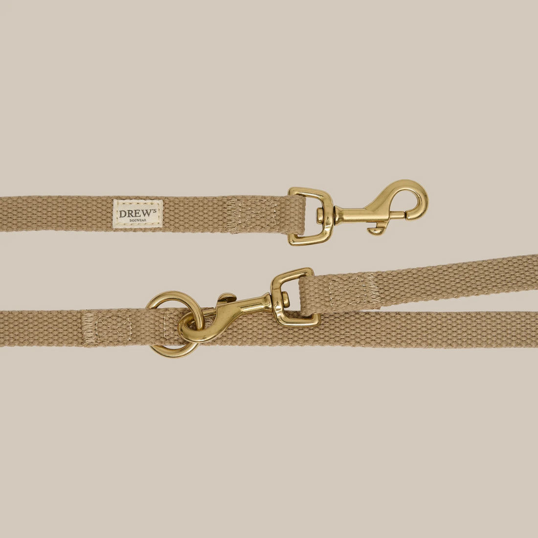 Drew's Dogwear Beige // Adjustable cotton dog leash (beige)