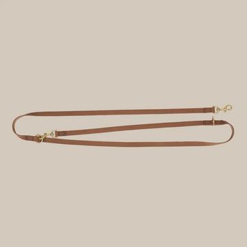 Drew's Dogwear Brown // Adjustable cotton dog leash (brown)