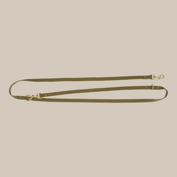 Drew's Dogwear Olive // Adjustable cotton dog leash (green)