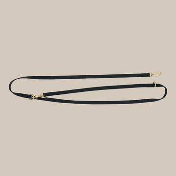 Drew's Dogwear Black // Adjustable cotton dog leash (black)