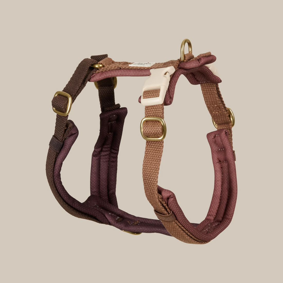 Drew's Dogwear Chocolate Pro // Justerbar og blød y-sele (mørkebrun)