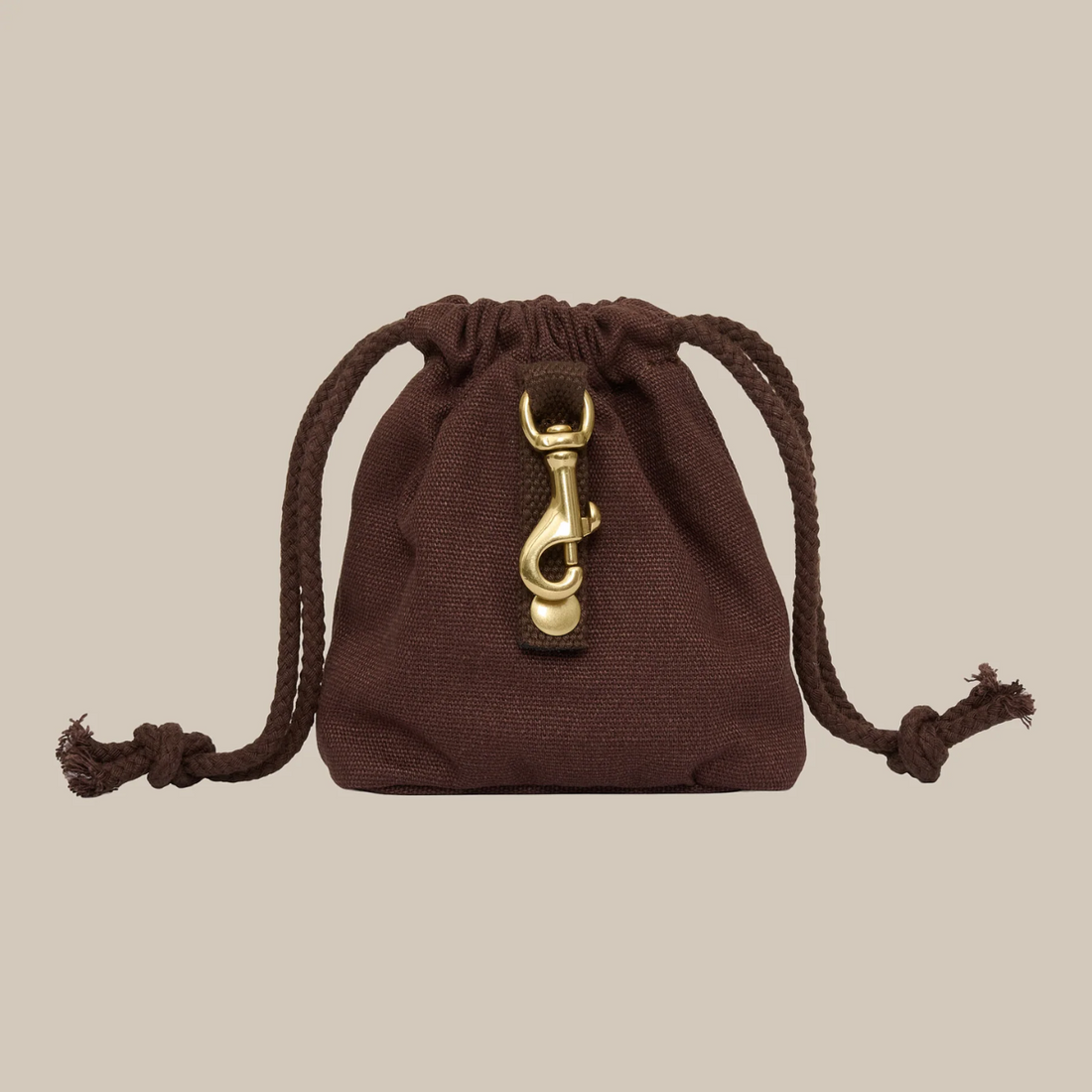Drew's Dogwear Canvas // Treat Bag for Training and Walking (Brown)