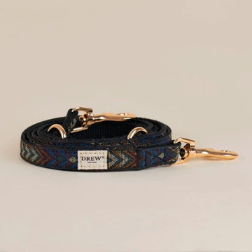 Drew's Dogwear Woody // Adjustable and lightweight leash (green pattern)