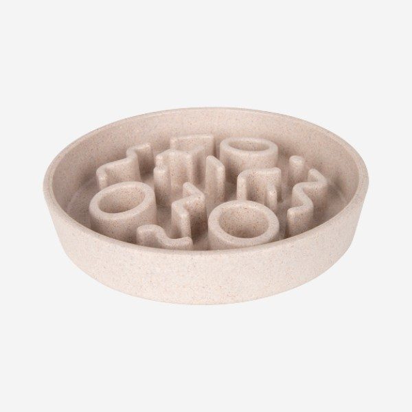 Eat slow // Eat slow bowl for dogs (beige)