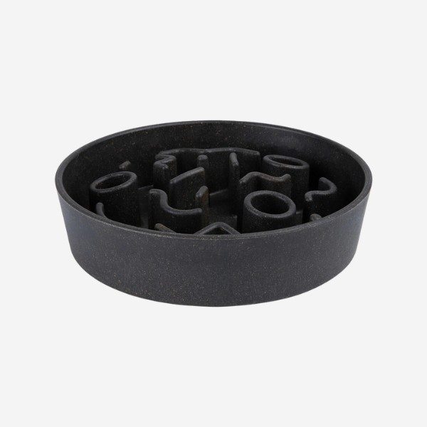 Eat slow // Eat slow bowl for dogs (dark gray)