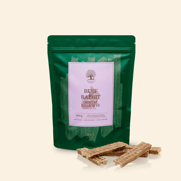 Essential Dental Delights // Kornfri og smagfuld tandrenser (okse & kanin)