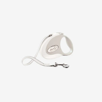 Flexi Style // Elegant flexi leash with ribbon (white)