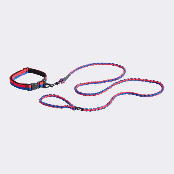HAY Dogs Flat // Adjustable collar in soft nylon (red/blue)