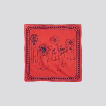 HAY Dogs Scarf // Cotton dog bandana (red/navy)