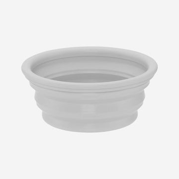 Hevea Bowl-on-the-go // Transportable folding bowl in natural rubber (gray)