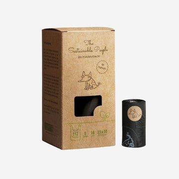 Waste bags // Biodegradable poop bags (8 rolls with handle)